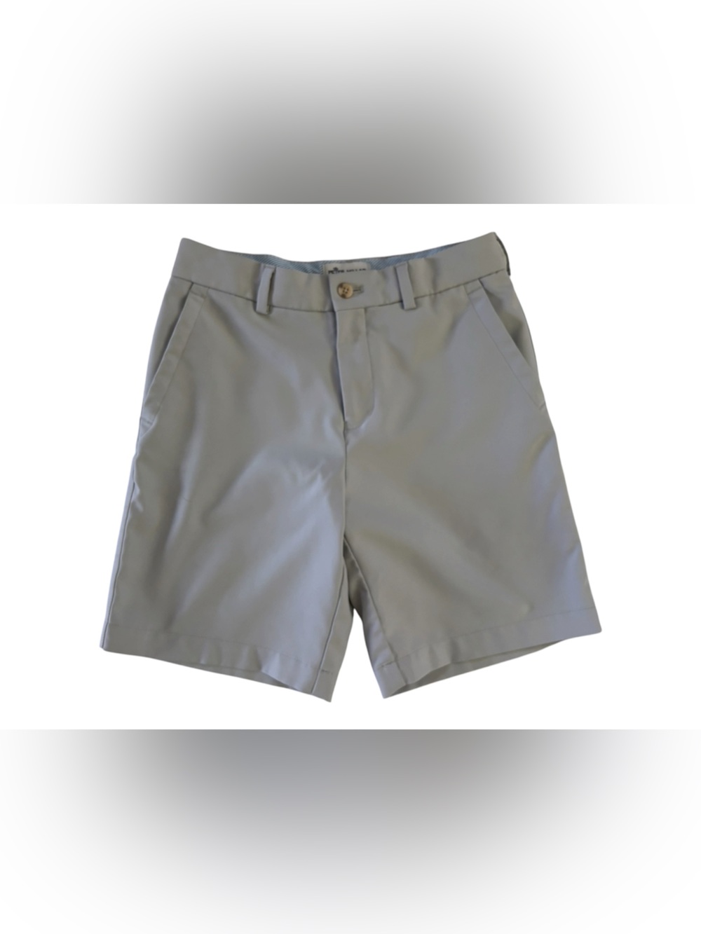 Peter Millar Boys L 11 12 Gray Performance Golf Shorts Blue Camo Lining Youth